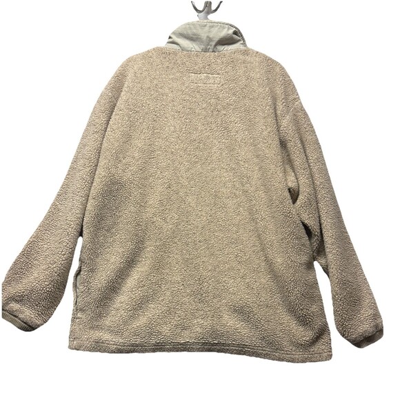 Vintage Columbia Sportswear Deep Pile Fleece 1/4 Quarter Zip Beige XL Unisex USA - Picture 5 of 5